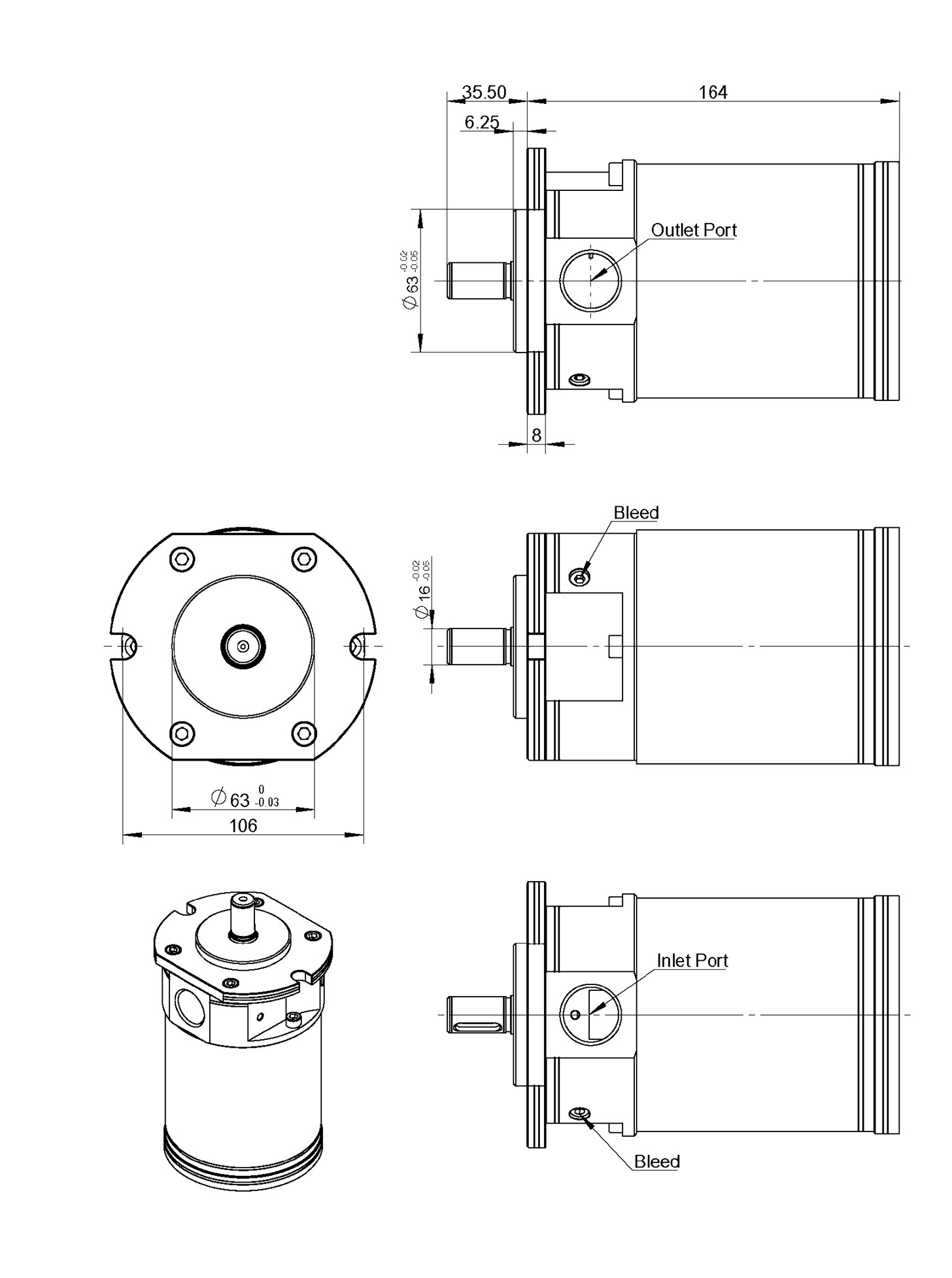 High Pressure Fogging Pump HPC10-12.5T Drawing