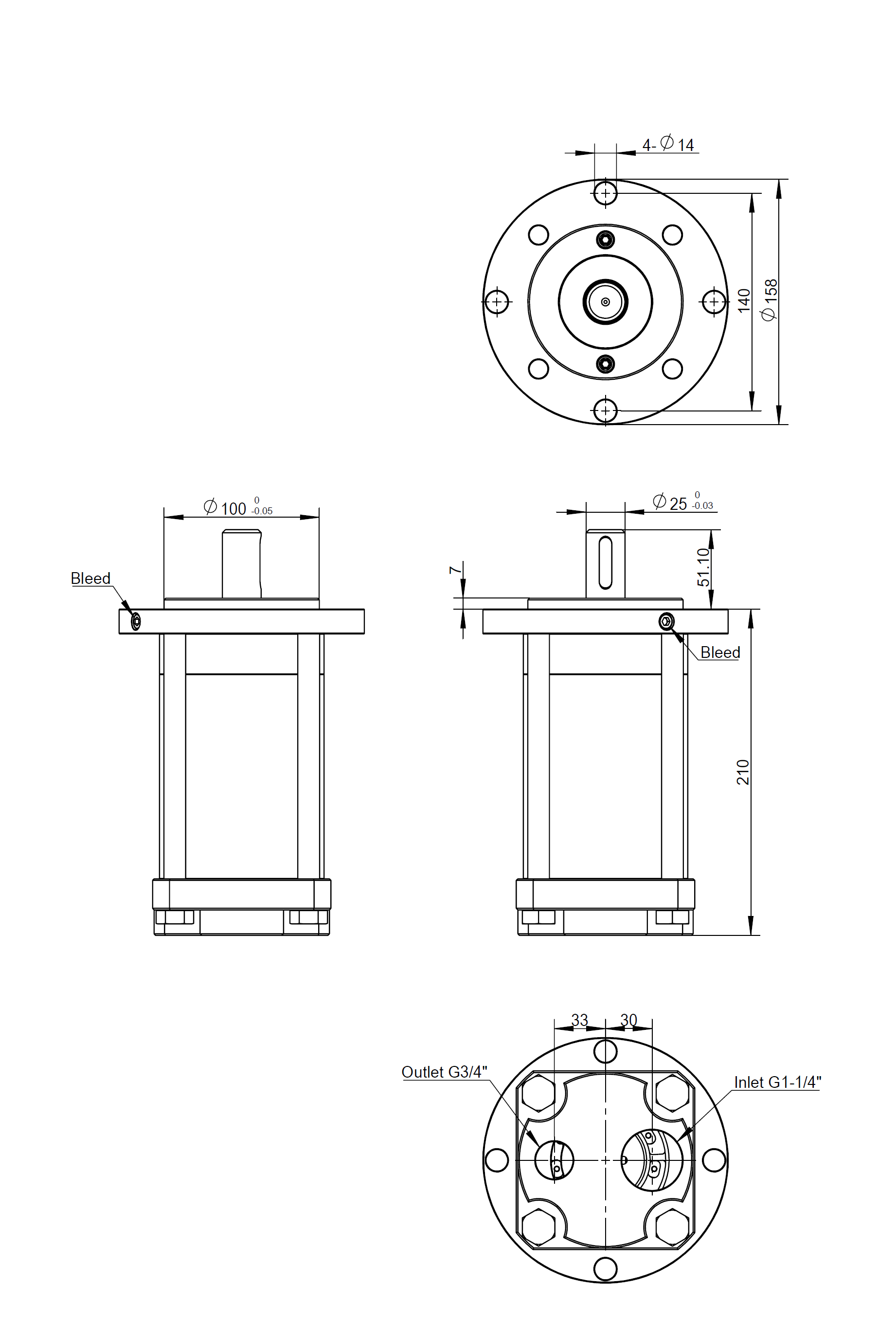 Pressure Pump For Cleaning HPC20-32T Drawing